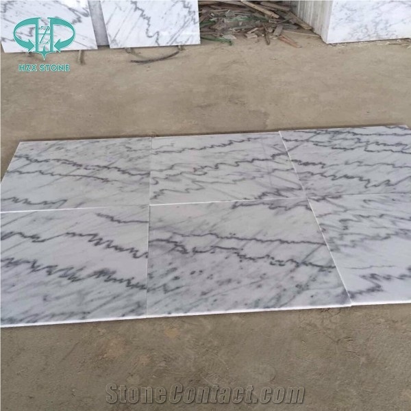 Guangxi White Cloud White Marble White Lightning China Carrara White Marble Polished Slabs and Tiles