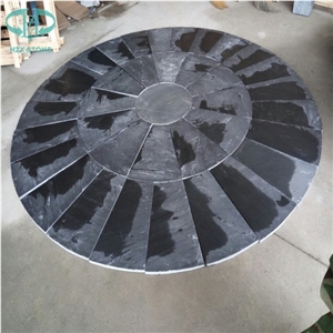 Hebei Black Slate, Round/Circular Shape Paving, Landscaping Stone,Paving Stone,Natural Stone,China Slate Stone
