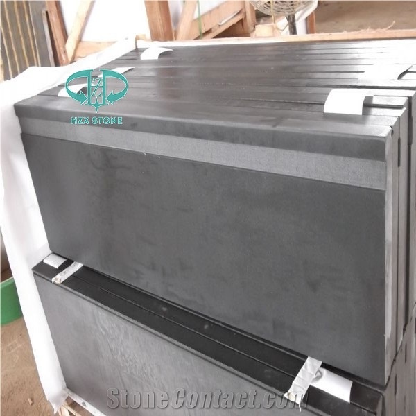 Honed Black Basalt Window Sills, Hainan Grey Basalt Window Sills