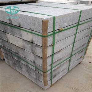 Honed G341 Kerbstone, Flamed Road Stone, Light Grey Side Strong, Competitive Price Grey Granite, Curbs, Grey Grain Granite