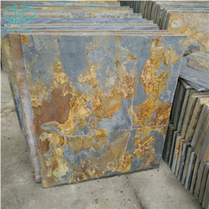 Hot Selling Chinese Rustic Yellow,Natural Slate, Cut to Size Tiles,Slabs,Wall & Floor Covering,Slate Stepping, Cultural Stone,Paving Slate Stone