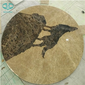 Light Emperador Marble/Brown Marble Polished Waterjet Table Tops