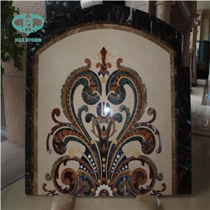 Multicolor Marble Waterjet Medallions for Floor Covering Tiles and Wall Covering Tiles