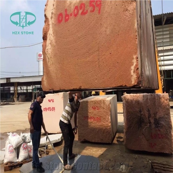 Mushroom Wall Tiles, Natural Split Red Sandstone Mushroomed Cladding, Mushroom Wall