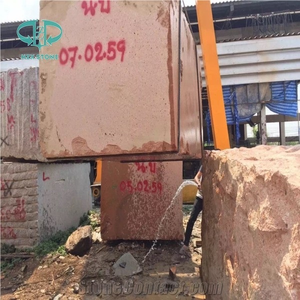 Mushroom Wall Tiles, Natural Split Red Sandstone Mushroomed Cladding, Mushroom Wall