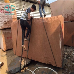 Mushroom Wall Tiles, Natural Split Red Sandstone Mushroomed Cladding, Mushroom Wall