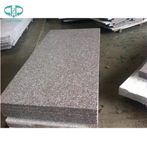 Nanjing G635 Light Red Granite Bush Hammered Flooring