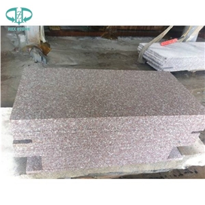 Nanjing G635 Light Red Granite Bush Hammered Flooring