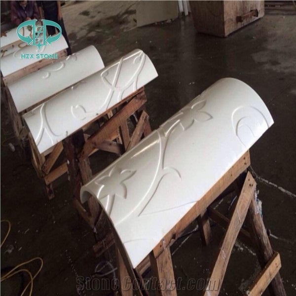 Nano Crystallized Glass Polished Stone Columns for Interior Decoration,Artificial