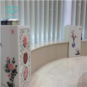 Nano Crystallized Glass Polished Stone Columns for Interior Decoration,Artificial