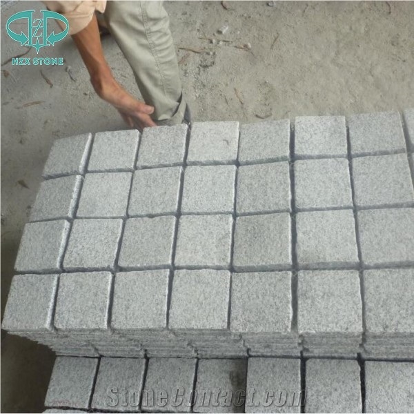 Natural Split G603 Light Grey Granite Paving Stone,Cobble Stone,Cube Stone,Cobblestone,Paving Sets,Driveway,Walkway,Patio,Landscape,Garden