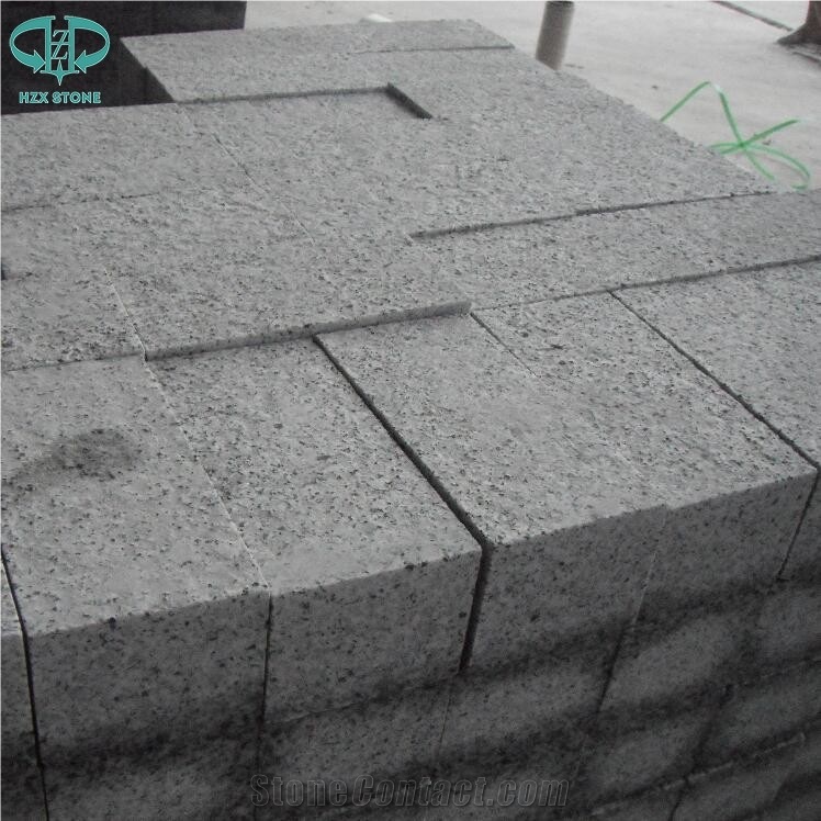 Natural Split G603 Light Grey Granite Paving Stone,Cobble Stone,Cube Stone,Cobblestone,Paving Sets,Driveway,Walkway,Patio,Landscape,Garden