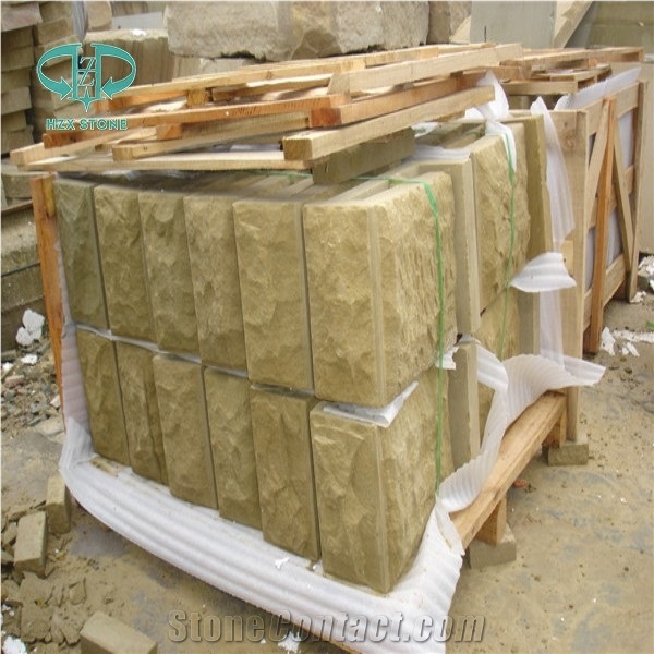 Natural Split Wall Stone Tiles, Building Ornaments, Beige Sandstone, Exterior Stone