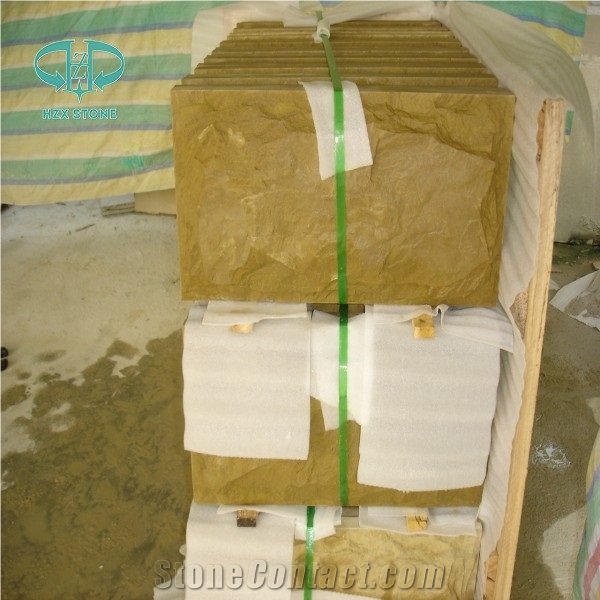 Natural Split Wall Stone Tiles, Building Ornaments, Beige Sandstone, Exterior Stone