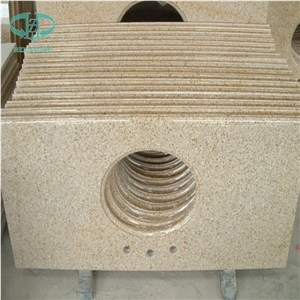 New G682 Vanity Top,Sunset Gold Yellow Granite Bath Top,Sandy Gold Bathroom Top,Rusty Yellow Bath Design,Ming Gold Bathroom Countertop,Golden Sand Bath Custom Vanity Tops,Bathroom Design