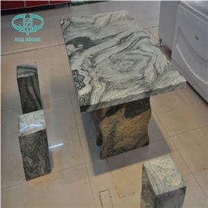 Panda White Marble Table Sets, Marble Garden Bench, White Marble Exterior Furniture, Garden Tables, Outdoor Benches
