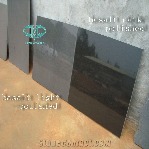 Polished Light Basalt Tiles, Black Basalt, Light Bluestone, Blue Stone, Black Basalt Floor Tiles, Hainan Basalt, Lava Stone,Dark Flooring Tiles