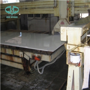 Polished Pure White Nano Crystallized Glass Stone for Building Pillar
