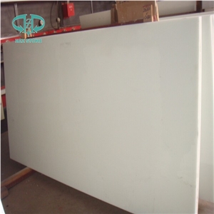 Polished Pure White Nano Crystallized Glass Stone Slabs & Tiles