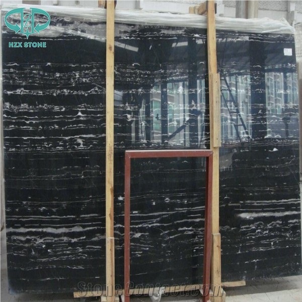 Silver Dragon Black Marble Slabs,Marble Tiles,Marble Flooring Tiles,Marble Wall Cladding Tiles