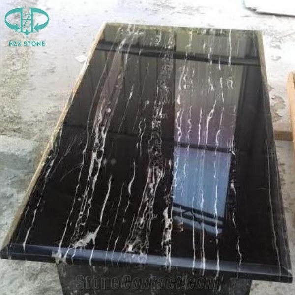 Silver Dragon Black Marble Slabs,Marble Tiles,Marble Flooring Tiles,Marble Wall Cladding Tiles
