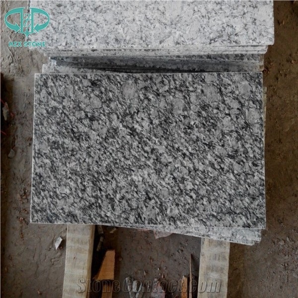 Spray White Granite Slabs & Tiles, Sea Wave Flower, Sea Wave Flower Granite, Seawave Grey Granite for Walling, Flooring, China Grey Granite