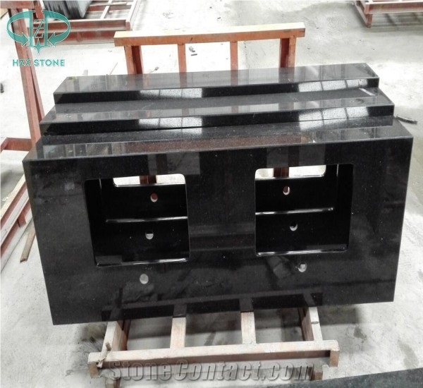 Star Galaxy,Black Galaxy,India Black Gold, Black Granite Vanity Top, Work Top,Table Top