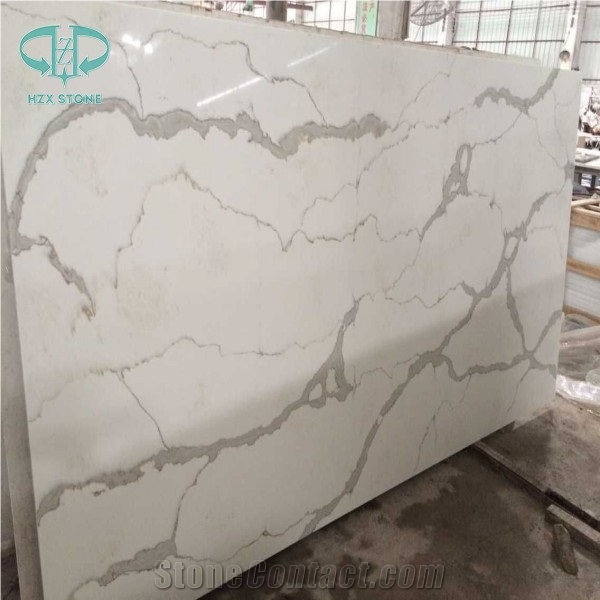 Statuario White Quartz Stone Slab, Calacatta Engineered Stone, White Quartz Slab, Statuary White Quartz Stone,Casarstone, Engineered Stone Slab