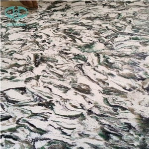 Tiger Skin Quartz Stone Slab, Overload Flower Engineered Stone Walling, Leopard Skin Engineered Stone, Flower Pattern Solid Surface
