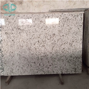 Tiger Skin Quartz Stone Slab, Overload Flower Engineered Stone Walling, Leopard Skin Engineered Stone, Flower Pattern Solid Surface