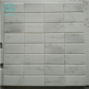 White Brick Mosaic, Danba White Marble Mosaic, Polished/Honed Mosaic for Wall&Floor