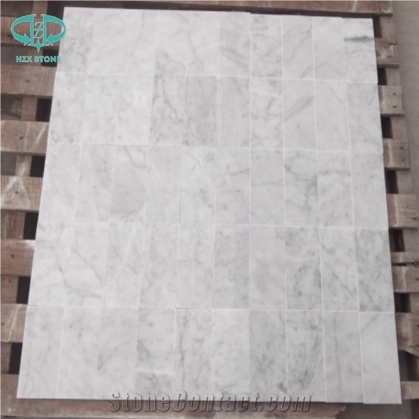 White Marble Mosaic/Italian Bianco Carrara Marble Mosaic Basketweave Herrigbone Hexagon Mini Brick Polished Tiles
