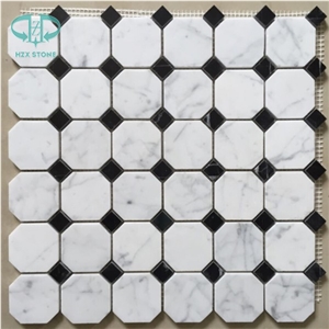 White Marble Mosaic,Linear Strips Mosiac, Tumbled Mosaic, Wall Mosaic, Floor Mosaic, Mosaic Pattern