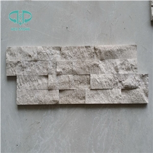 White Wood Marble Cultural Stone, Wooden White Marble Wall Stone, Exterior Facade Tile, Facade Wall Tile