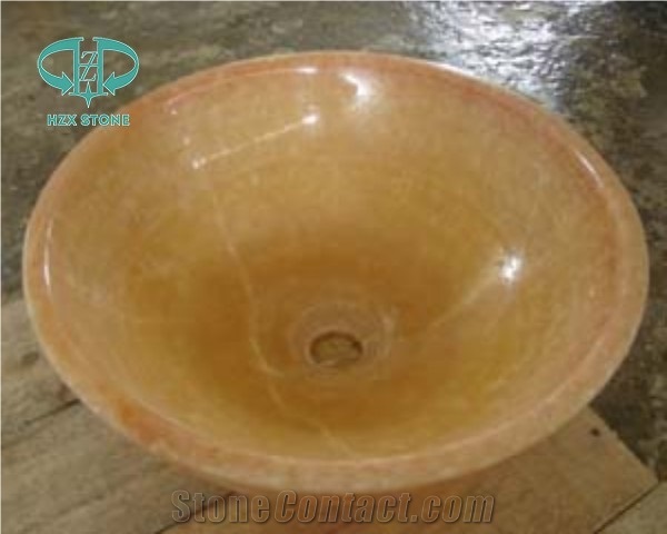 Wood Grain Onyx Sinks, Onyx Basin, Farm Sink, Natural Stone Kitchen Custom Countertops with Sinks & Basins
