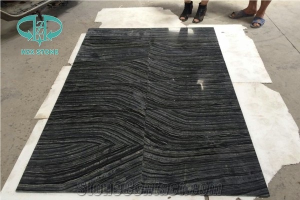 Wooden Grey Marble Slabs, Black Tree Marble, Marble Stone, Ancient Wood Vein Marble Tiles, Black Wooden Marmor