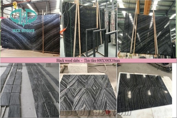 Wooden Grey Marble Slabs, Black Tree Marble, Marble Stone, Ancient Wood Vein Marble Tiles, Black Wooden Marmor
