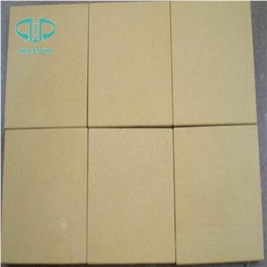 Yellow Sandstone with Bushhammered, Wall Tiles, Building and Walling Stones, Biege, Yellow, Sandstone Walling