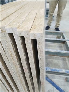 Beige Colored Quartz Caesarstone Bathroom Top for Vanity Tops