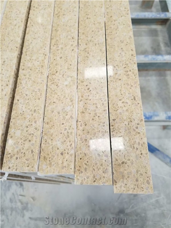 Beige Colored Quartz Caesarstone Bathroom Top for Vanity Tops