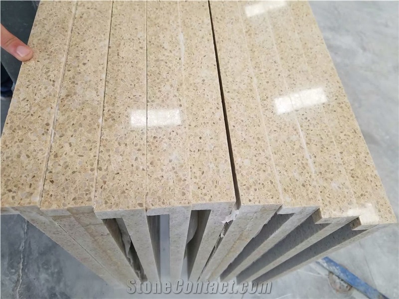 Beige Colored Quartz Caesarstone Bathroom Top for Vanity Tops