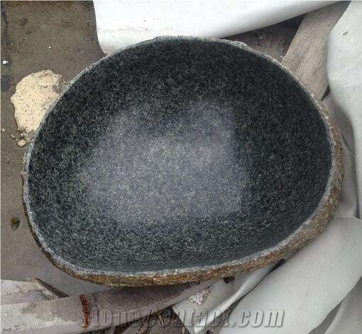 Blue Basalt Manmade Stone Sink for Bathroom Sinks