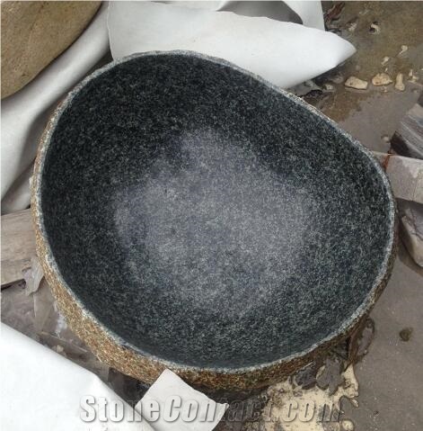 Blue Basalt Manmade Stone Sink for Bathroom Sinks