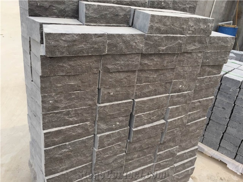 China Blue,Grey,Dark Limestone,Blue Stone Honed & Tumbled Antique Paver Cube Setts