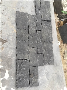 China Blue,Grey,Dark Limestone,Blue Stone Honed & Tumbled Antique Paver Cube Setts