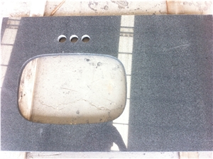 Custom Grey Granite Vanity Tops for Bathroom