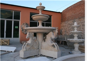 Henan Yellow Limestone Sculpture Fountains for Exterior Fountains