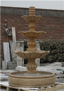Limestone Garden Fountains with Water Features for Exterior Garden Decoration