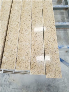 Luxury Bathroom Tops Yellow Quartz Stone Bathroom Tops for Decor