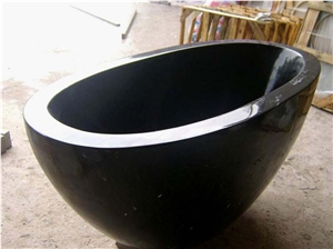 Luxury Marble Bathtubs Nero Marquina Solid Surface Bathtubs For Bathroom